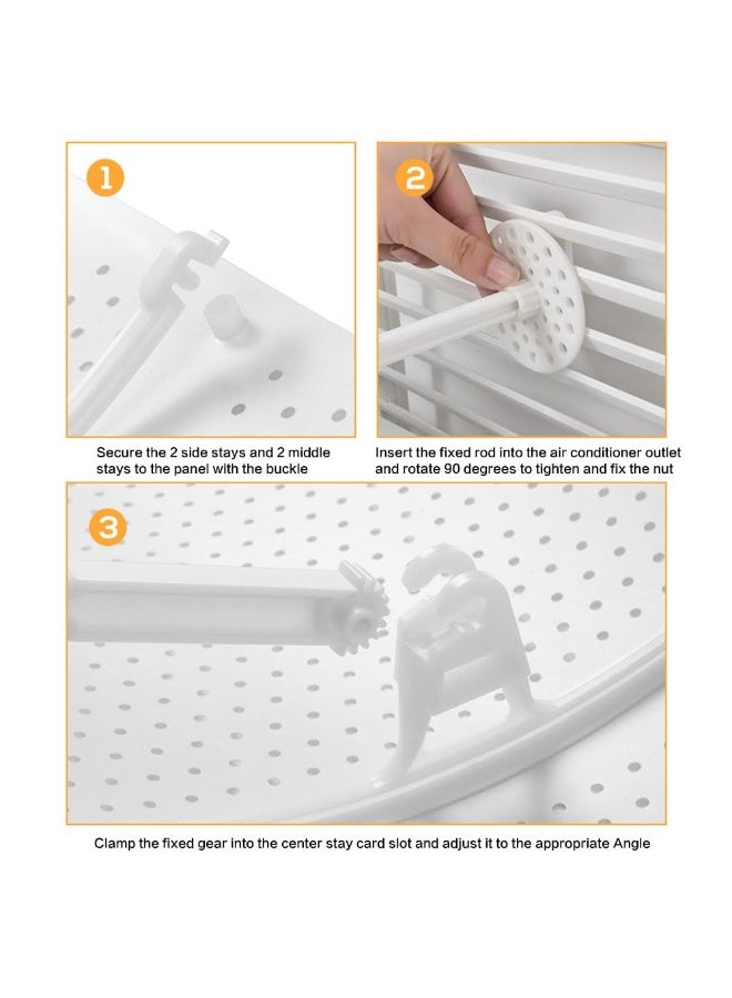 جيه زد اس عاكس هواء مكيف الهواء JZS، عاكس هواء مكيف الهواء المضاد للنفخ المباشر، عاكس هواء فتحة مكيف الهواء السقفي - مناسب للتكييف المركزي المنزلي - Image 4