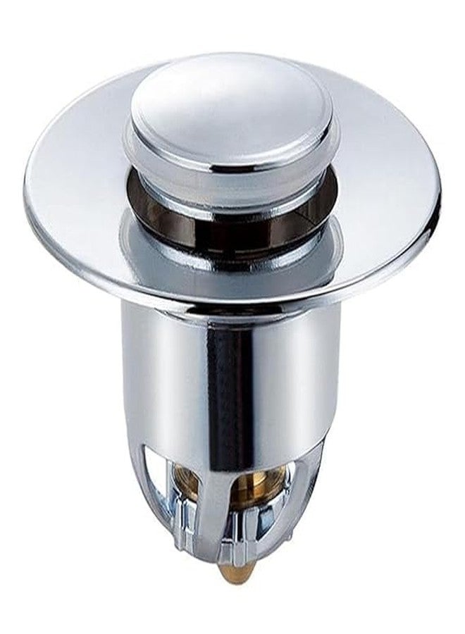 Veemok Stainless Steel Pop-Up Sink Drain Stopper with Hair Catcher - Universal Push Button Filter for Bathroom, Kitchen, Wash Basin & Bathtub - Anti-Clog, Corrosion Resistant. (1) - Image 1