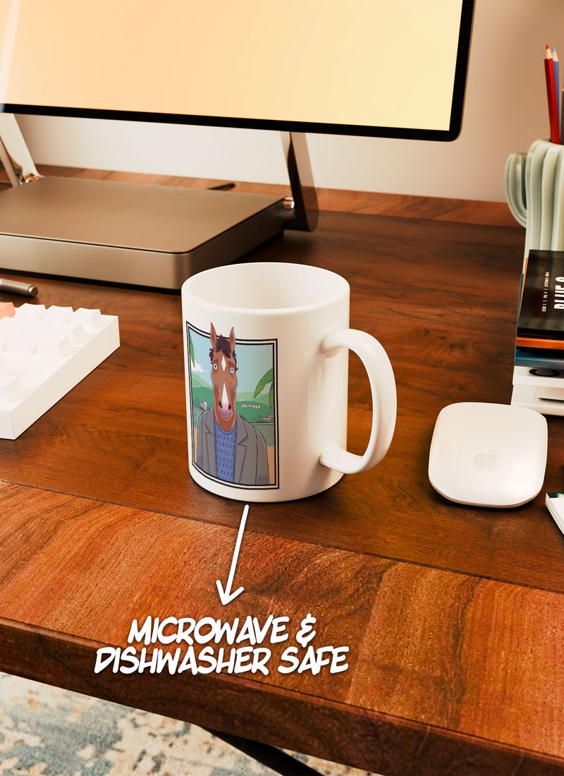 LOUD UNIVERSE White Ceramic Coffee Mug Funny Hollywood Scene Bojack Horseman Ceramic Tea Cup - Image 4