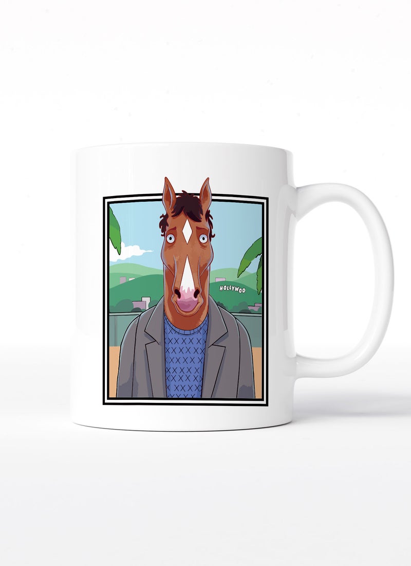 LOUD UNIVERSE White Ceramic Coffee Mug Funny Hollywood Scene Bojack Horseman Ceramic Tea Cup - Image 1