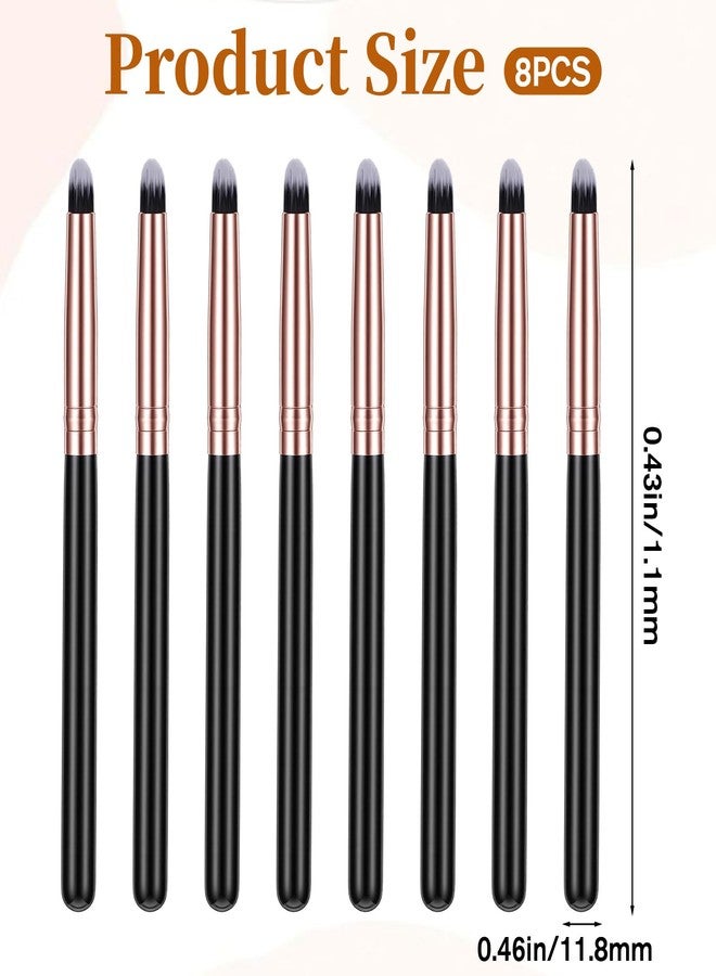 Fyntave 8 PCS Eyeliner Smudge Brush Pointed Pencil Stick Set, Soft Eyeshadow Applicators Blending Brushs Precise Eyeshadows Smudges Brushs Small Eyeshadow Brush for Eye Shadow Eyeliner Smudge Blending - Image 2