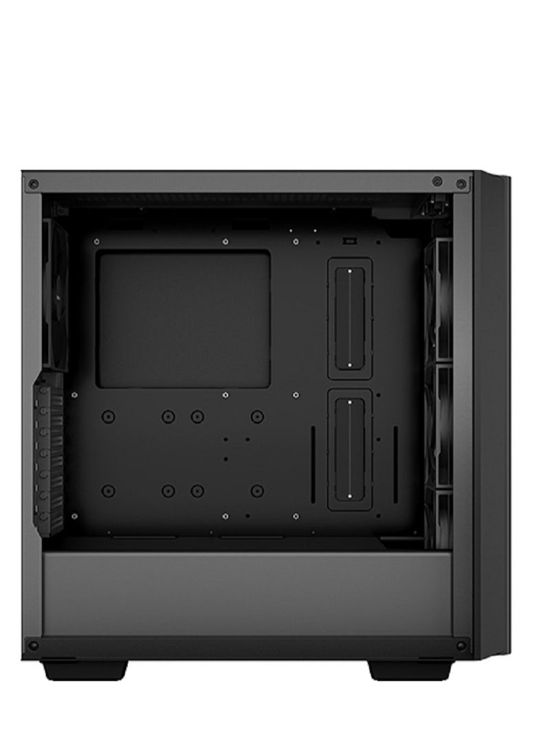 DEEPCOOL - DeepCool CG540 Mid Tower Tempered Glass Side & Front Window Panel Case, 175mm, Addressable RGB LED Fans, 2xUSB 3.0, ATX PS2, Black | R-CG540-BKAGE4-G-1 - Image 1
