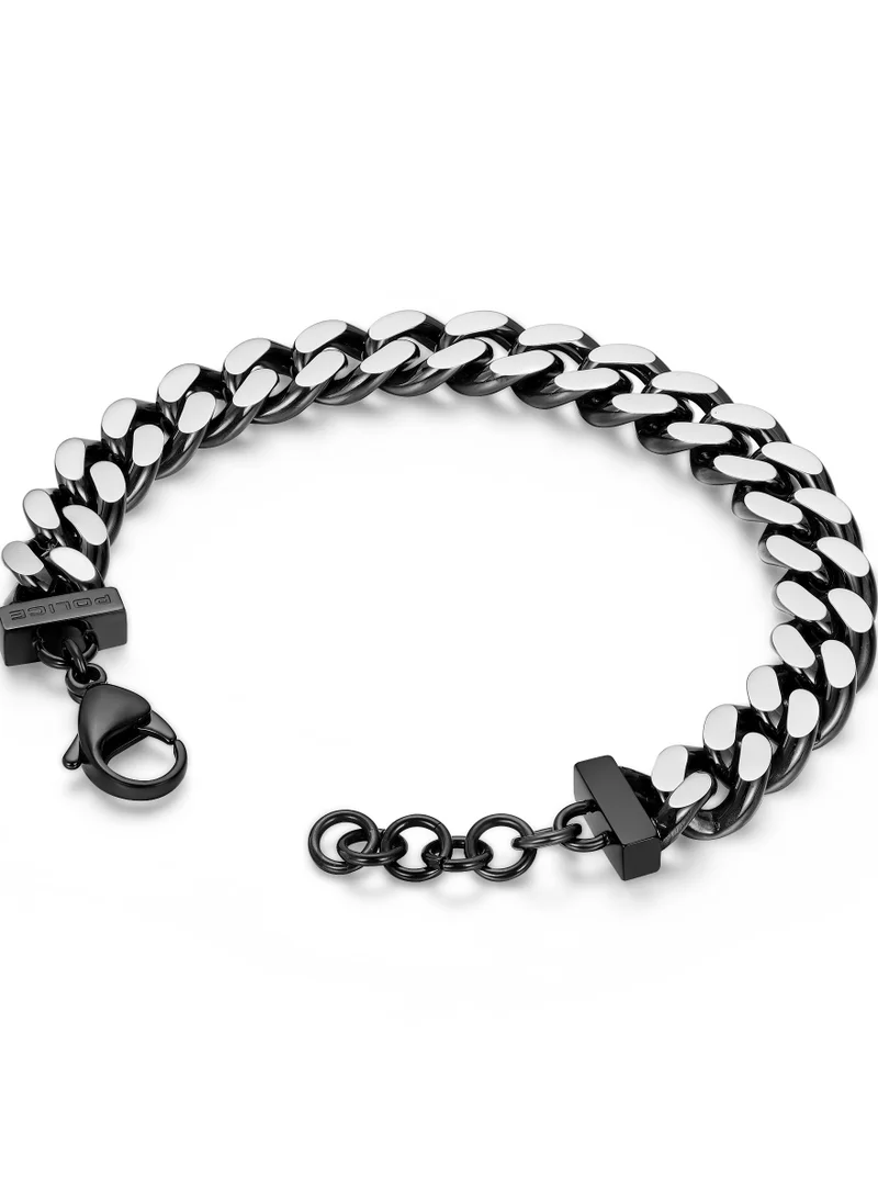 POLICE Police Centurion Gun Metal Stainless Steel Gents Bracelet