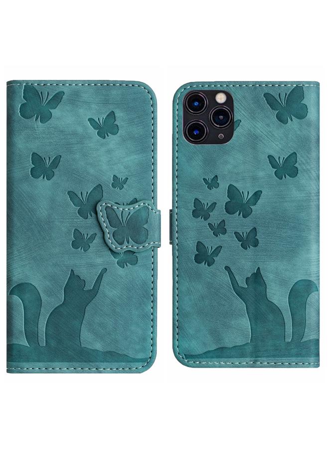 Zaboon Case For iPhone 11 Pro Butterfly Cat Embossing Flip Leather Phone Case - Image 1
