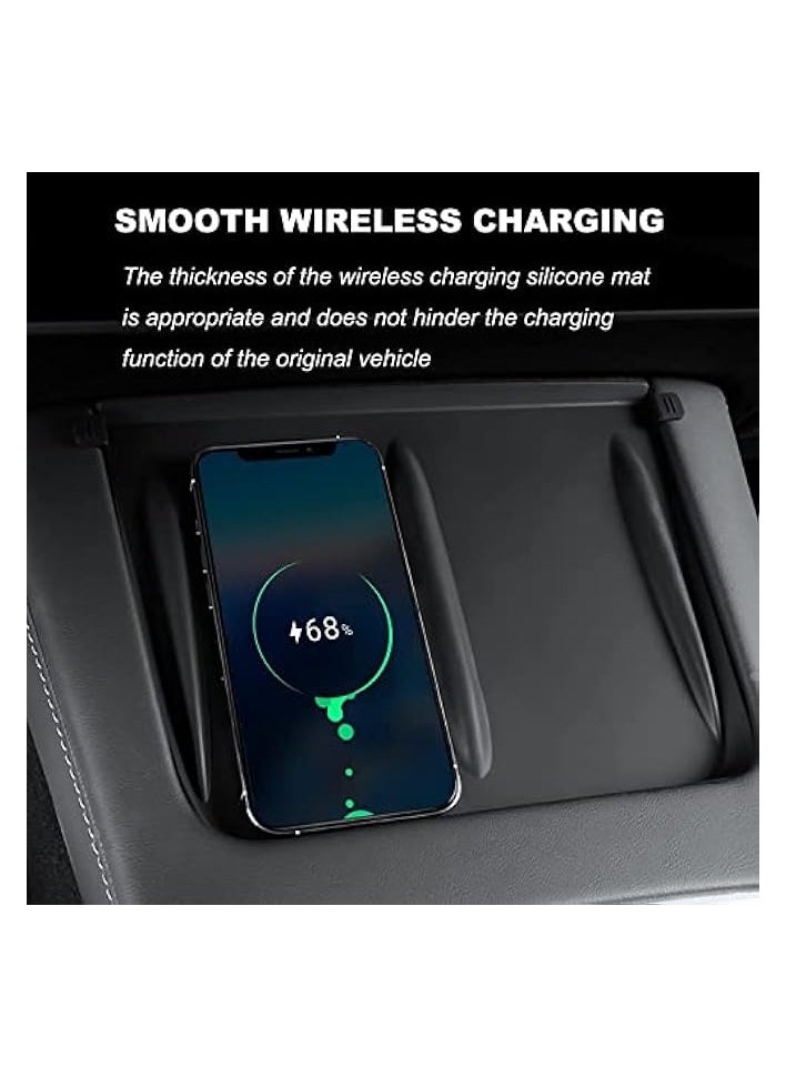 erorex Center Console Wireless Charger Silicone Mat for Tesla Model 3 Model Y Anti-Slip Upgrade Protective Pad Interior Accessories  - Image 3