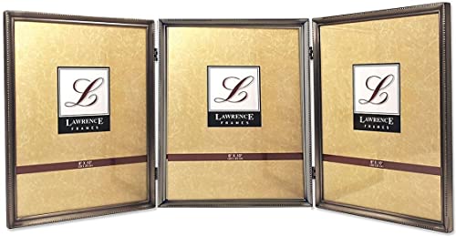 Lawrence Frames Bead Border Design, 8 x 10 Triple, Pewter - Image 2