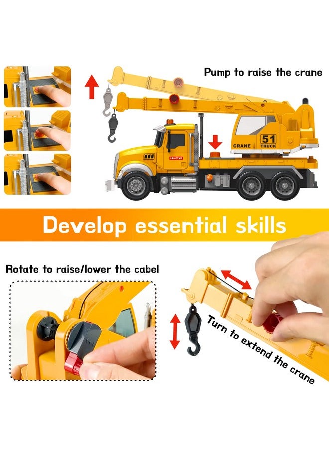 Crane Fire Truck Toy Truck Set - Kids Construction Crane Truck W/ Extending Arm, Rotation, Various Props And Buttons + Sounds & Lights - Toy Crane Truck For Boys Age 4-7, Girls, 3 Years Old+ - pzsku/ZEEF6208D0AA7BAF4E4F2Z/45/_/1732786445/eb16e540-7bdd-4e75-90ae-a6b2d55cc806