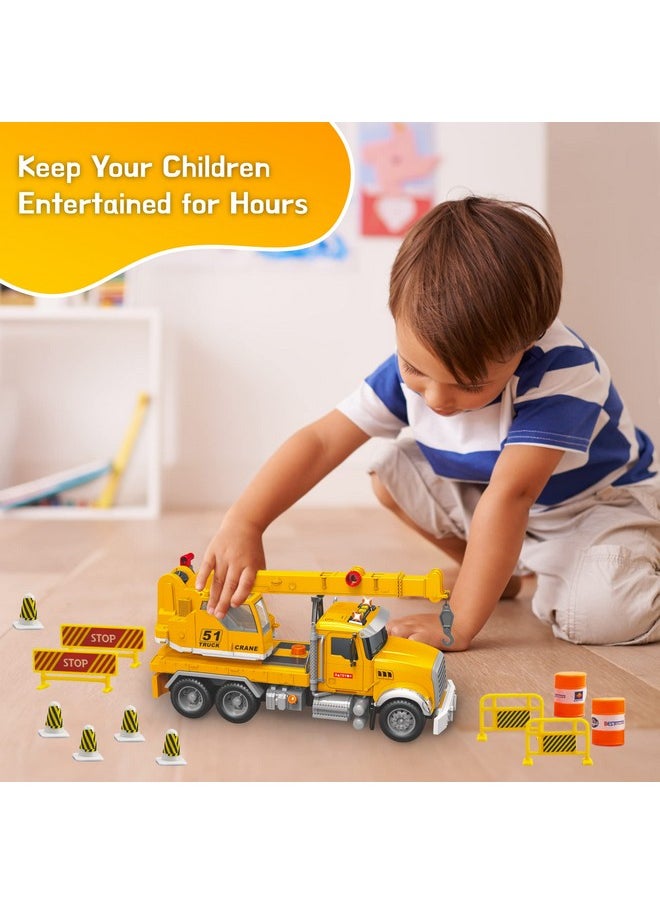 Crane Fire Truck Toy Truck Set - Kids Construction Crane Truck W/ Extending Arm, Rotation, Various Props And Buttons + Sounds & Lights - Toy Crane Truck For Boys Age 4-7, Girls, 3 Years Old+ - pzsku/ZEEF6208D0AA7BAF4E4F2Z/45/_/1732786454/b8f0ed85-4842-480d-872e-09130f164706