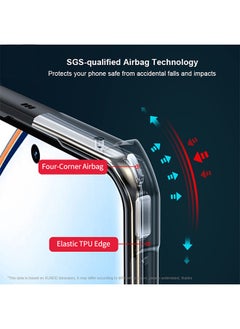 GKK Realme 12 Pro Plus 5G Case Cover, Camera Lens Protection Back Cover, TPU Shockproof Airbags Bumper Mobile Phone Case, Slim Fit Anti-Yellowing PC Mixed Material Protective Casing (Black Clear)  - Image 4