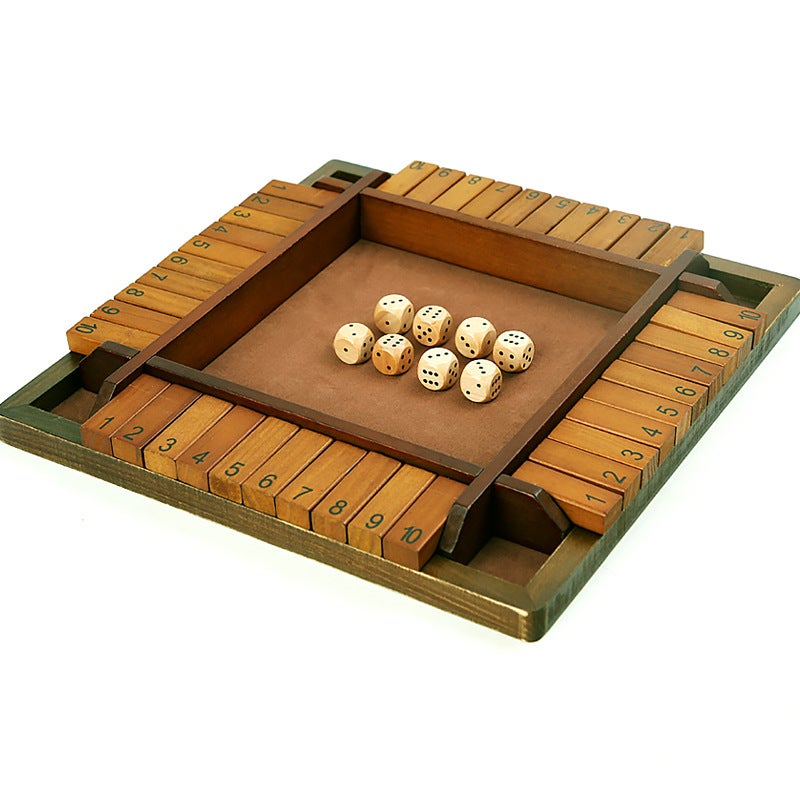 مصنع ألعاب ترفيهية متقابلة للأولاد والأهل في الحفلات، لأوامر الشراب، لوحة الطرد الرقمي الأربعة الجوانب الخشبية العابرة للحدود (طرد رقمي أربعة جوانب بني 【منقوش ألوان】) - Image 4