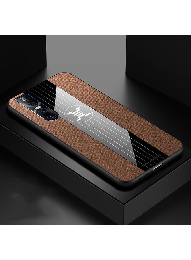 Case For Vivo S1 Pro Stitching Cloth Texture Shockproof TPU Protective Case