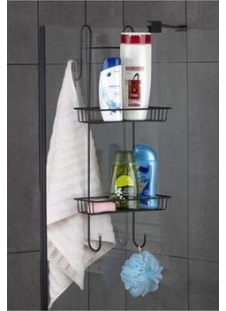 ‎okyanus Home Ocean Home Black Shower Cabin Shampoo Holder  - Image 1