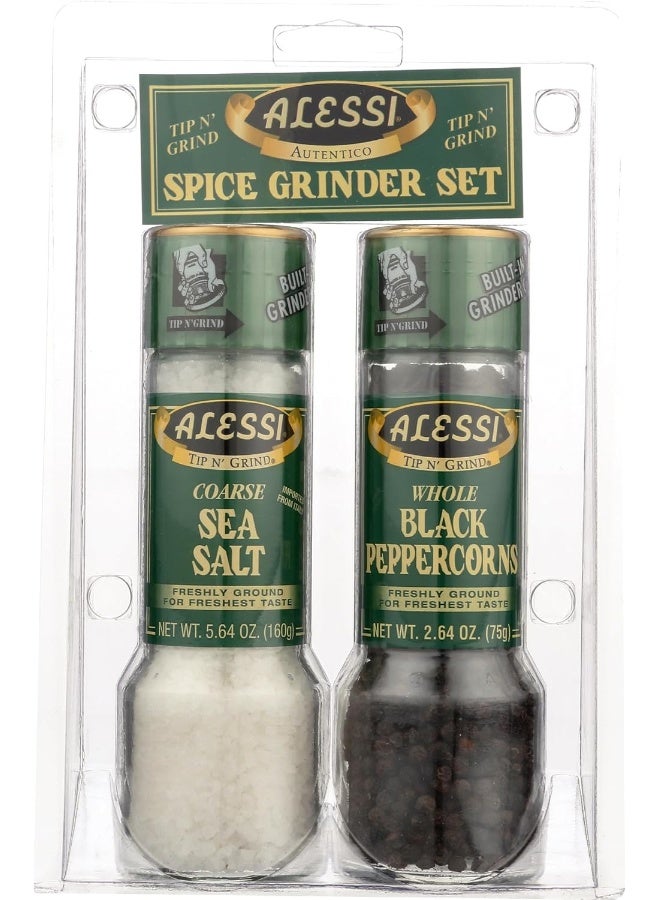 Alessi Spice Grinder Set - Sea Salt & Black Peppercorns - Image 1