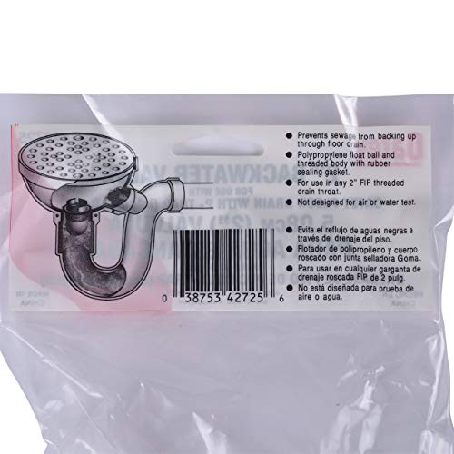 Oatey 42725 2 in. Backwater Valve Device for Integral Trap Shower Drain - Image 2