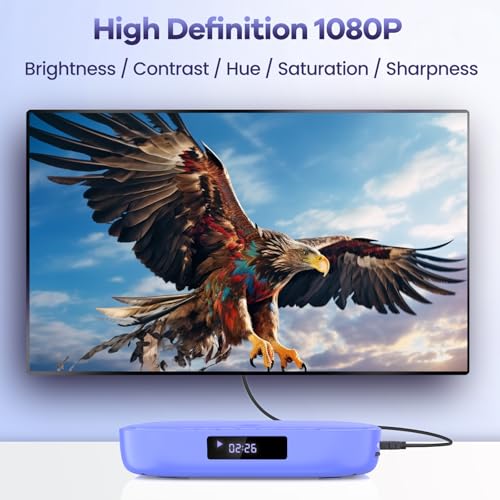 Desobry DVD Players for TV Desobry Mini DVD Player HDMI RCA Output 1080P HD All Region Free DVD Player with Remote Control, Compact DVD Player for Smart TV Support USB/TF Card, PAL/NTSC - Image 3