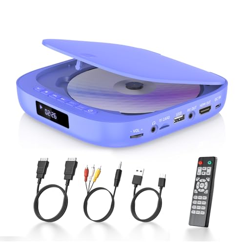Desobry DVD Players for TV Desobry Mini DVD Player HDMI RCA Output 1080P HD All Region Free DVD Player with Remote Control, Compact DVD Player for Smart TV Support USB/TF Card, PAL/NTSC - Image 1