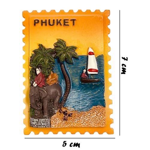 Krisah Fridge Magnet Resin 4D Countries Magnet Gift Souvenir Travel Magnets (Orange Phuket) - Image 2