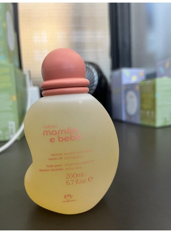natura - Mamãe e Bebê Mom Stretch Marks Oil - Moisturizing Shower Oil - Skin Elasticity - 100% Vegan - Almond Oil - 97.3% Natural Origin - All Skin - Cruelty Free - Baby Essentials - 6.7 fl oz (200ml) - Image 2