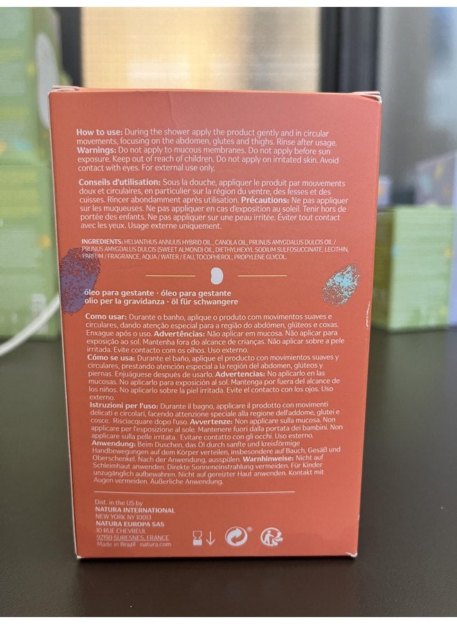 natura - Mamãe e Bebê Mom Stretch Marks Oil - Moisturizing Shower Oil - Skin Elasticity - 100% Vegan - Almond Oil - 97.3% Natural Origin - All Skin - Cruelty Free - Baby Essentials - 6.7 fl oz (200ml) - Image 4