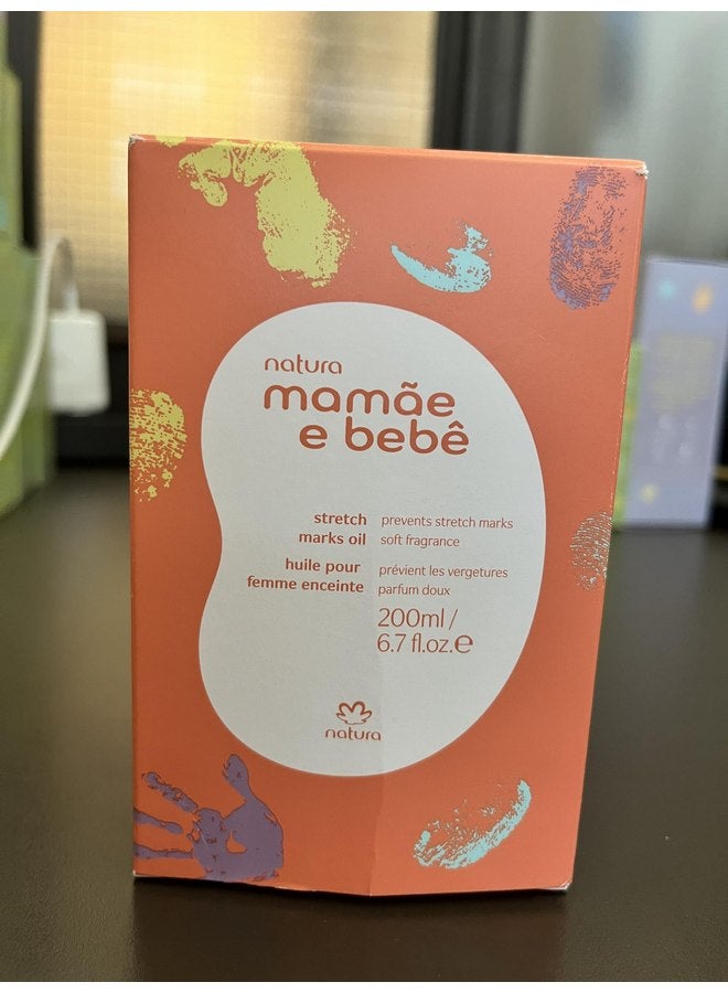 natura - Mamãe e Bebê Mom Stretch Marks Oil - Moisturizing Shower Oil - Skin Elasticity - 100% Vegan - Almond Oil - 97.3% Natural Origin - All Skin - Cruelty Free - Baby Essentials - 6.7 fl oz (200ml) - Image 3