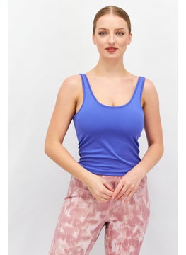 Women Round Neck Sleeveless Plain Tank Top, Blue - pzsku/ZEEF684E62FAE5CEA38EDZ/45/_/1727187757/3a77602d-9fc1-401d-99e0-f151e7b98371