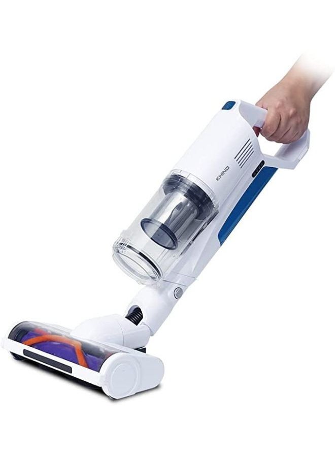 KHIND - VC9692 Vacuum Cleaner, Mesh and HEPA Filter, Charging Time 4-5hrs, Operation time upto 45mins, 3 Speed Mode, Floor LED Light, Wall Charger, 2-in-1 Nozzle - White Blue - Image 1