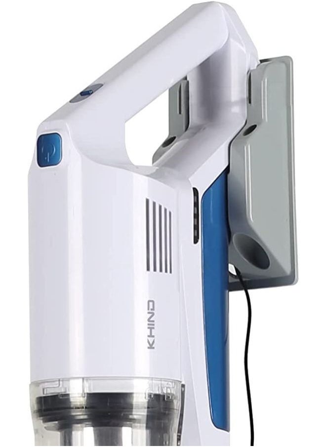 KHIND - VC9692 Vacuum Cleaner, Mesh and HEPA Filter, Charging Time 4-5hrs, Operation time upto 45mins, 3 Speed Mode, Floor LED Light, Wall Charger, 2-in-1 Nozzle - White Blue - Image 1