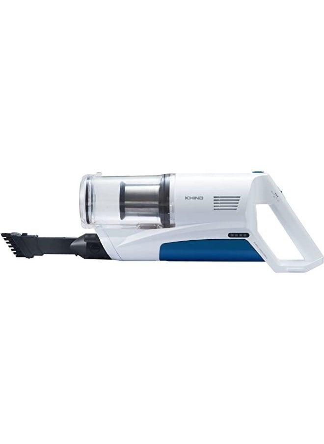 KHIND - VC9692 Vacuum Cleaner, Mesh and HEPA Filter, Charging Time 4-5hrs, Operation time upto 45mins, 3 Speed Mode, Floor LED Light, Wall Charger, 2-in-1 Nozzle - White Blue - Image 1