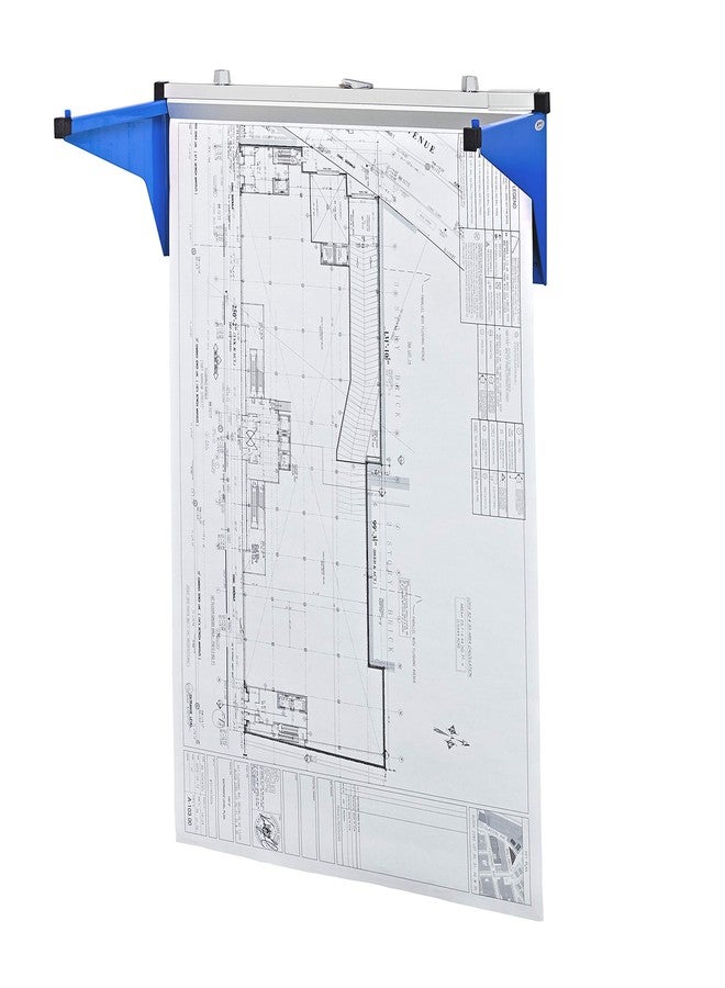 Adir Corp. Adir Blueprint Wall Rack - Blueprint Plans Organizer and Construction Plan Holder - Poster Display and Map Rack for Office and Home (Without Blueprint Clamps) - Image 1