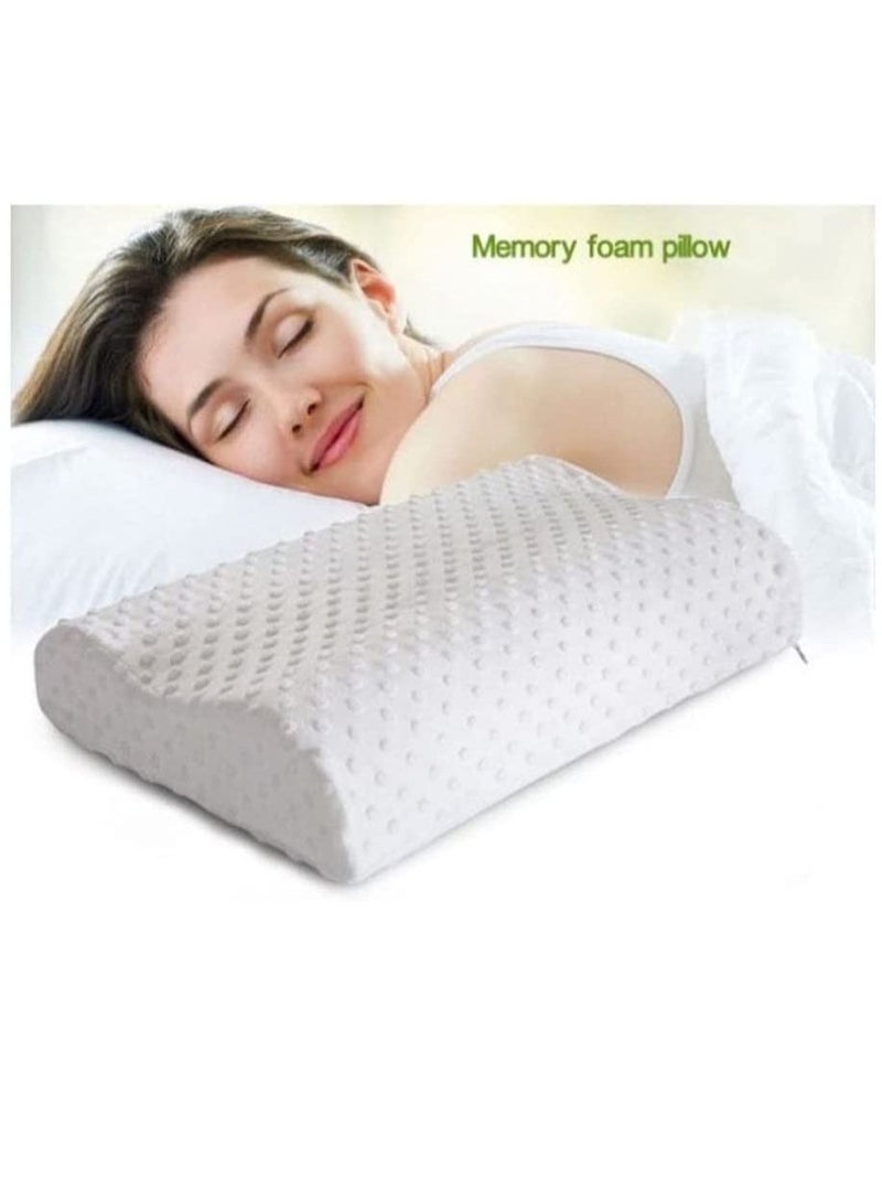 Memory Foam Pillow Polyester White 60X40Centimeter - Image 2