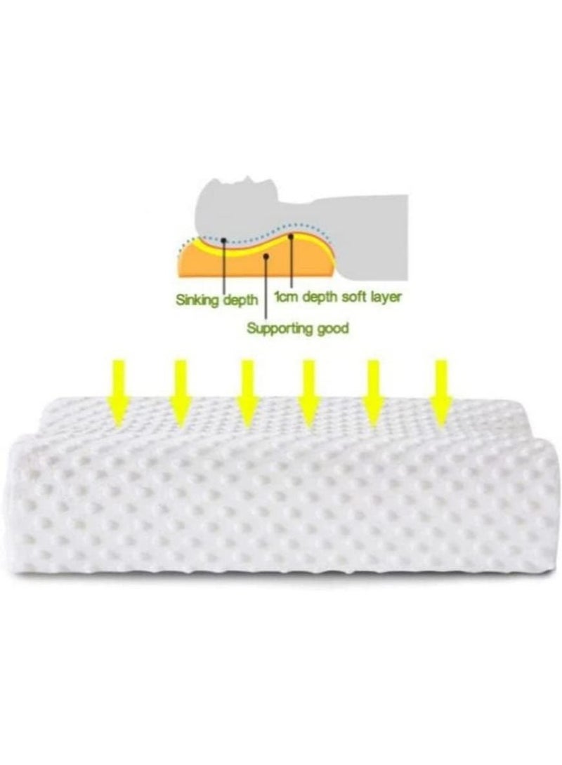 Memory Foam Pillow Polyester White 60X40Centimeter - Image 3
