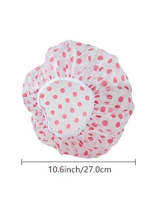 ZINZA 3PCS Shower Caps Disposable and Reusable Waterproof Caps for Women - Waterproof and Convenient for Travel (Multi) - Image 3