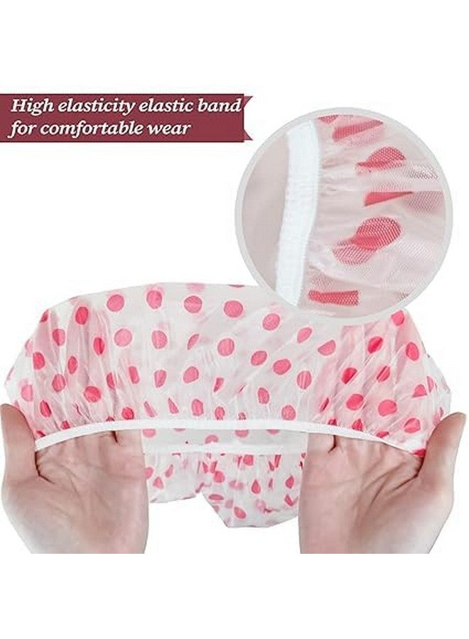 ZINZA 3PCS Shower Caps Disposable and Reusable Waterproof Caps for Women - Waterproof and Convenient for Travel (Multi) - Image 5