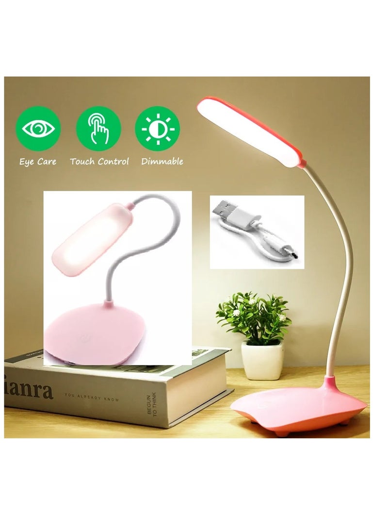 Generic - Touch LED lampshade, 360 degree flexible desk lamp, study and reading rechargeable, 3 levels of touch lighting with USB port (1 piece - multi-color) - Image 1