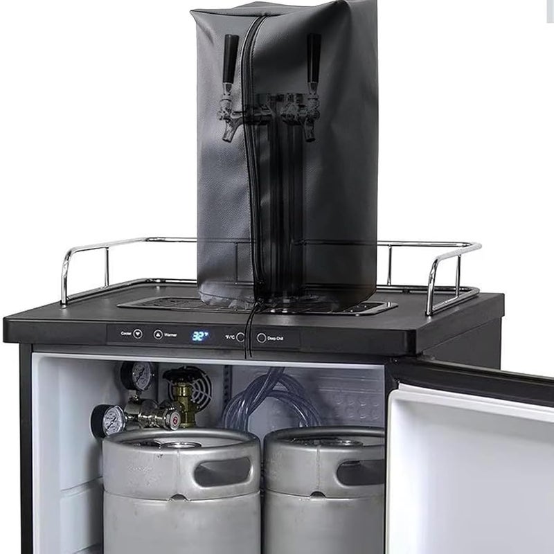 Black Waterproof Polyester Kegerator Tap Protector Cover for Commercial Beer Towers - Image 3