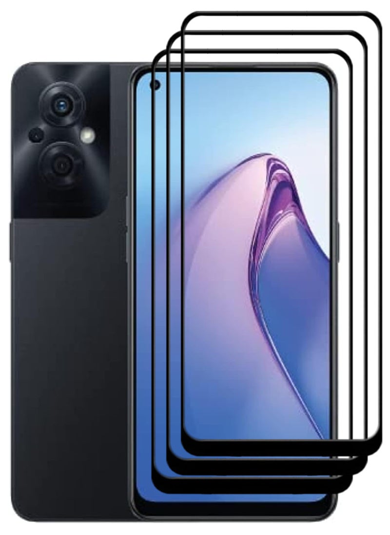 ACLIX 3 Pieces Antistatic ESD Dustproof Premium Quality High Definition Tempered Glass Screen Protector Designed For Oppo Reno8 Z - Image 1