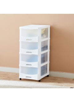 KEVIN 4 Tier Rattan Storage Cabinet  - Image 1