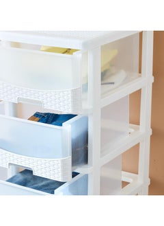KEVIN 4 Tier Rattan Storage Cabinet  - Image 3