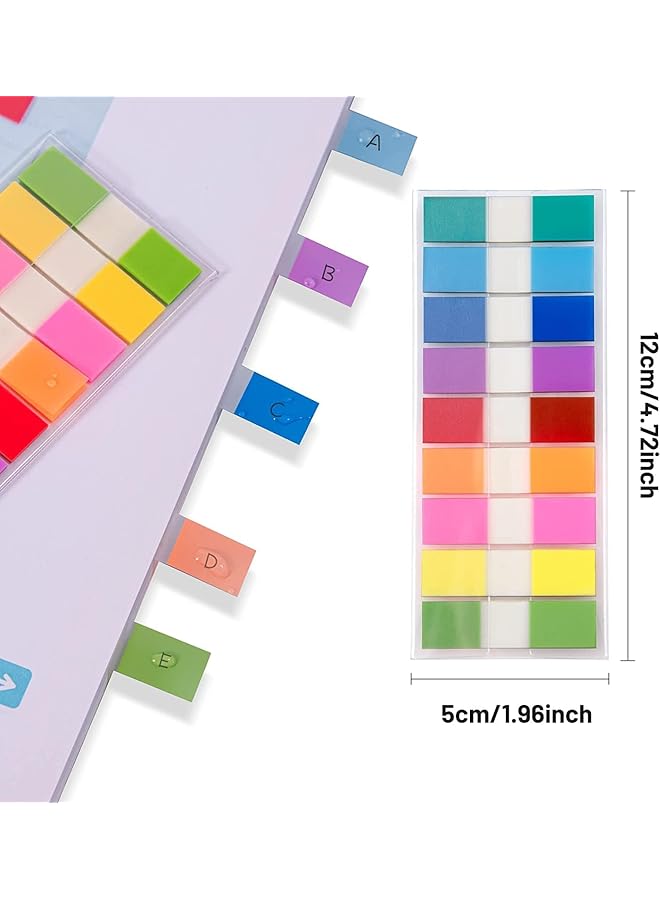 erorex Sticky Notes Transparent Self Stick Notes 900Pcs Clip On Indicator Stickers Student Office Study Classification Index Sticker Notebook Marker Stickers Pop Up Index Tabs Tabs Stickers 9 Color  - Image 2