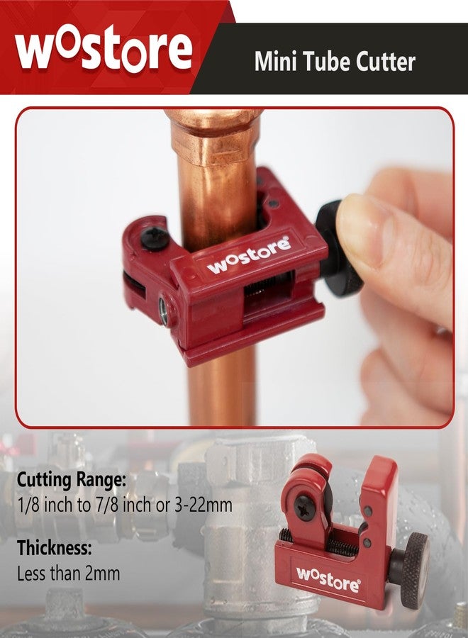 Wostore PEX Pipe Cutter Set Drip Line Include Plastic Pipe Cutter 1-1/4" Cutting Tool For PEX, PVC, PPR Hoses With Tube Cutter 1/8"to 7/8" Or 3-22mm, 3 Rolls Of 10 Meter PTFE Seal Tapes - Image 5