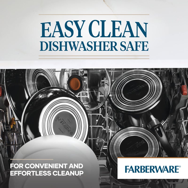 Farberware Glide Nonstick Sauce Pan/Saucepan with Straining and Lid, 3 Quart, (Black) - Image 4