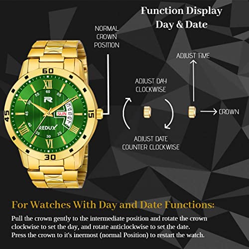 REDUX Mw-404 Stainless Steel Analogue Green Dial Watch for Mens & Boy's - Image 4