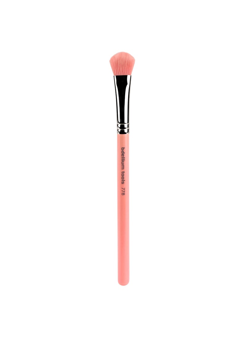Bdellium Tools Bdellium Tools Professional Makeup Brush - Pink Bambu Series 778 Large Shadow - With Soft Synthetic Fibers, For Applying Shadow (Pink, 1pc) 