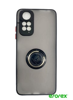 erorex Protective Case Cover For Redmi Note 11 With Magnetic Ring Holder Black  - Image 1