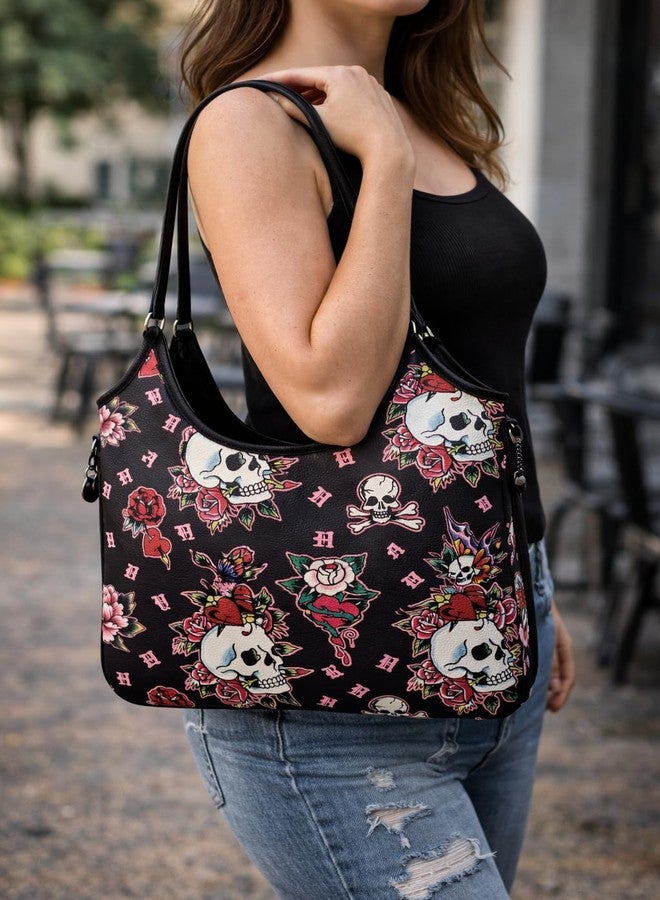ED HARDY PANTHER TOTE SHOULDER BAG (Skull & Rose) - Image 2