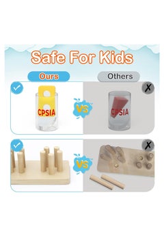 MOSH Toys for 1 to 3-Year-Old Boys and Girls Wooden Sorting & Stacking Educational Toys for Toddlers and Preschoolers  - Image 3