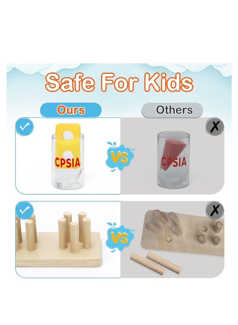 MOSH Toys for 1 to 3-Year-Old Boys and Girls Wooden Sorting & Stacking Educational Toys for Toddlers and Preschoolers - Image 3