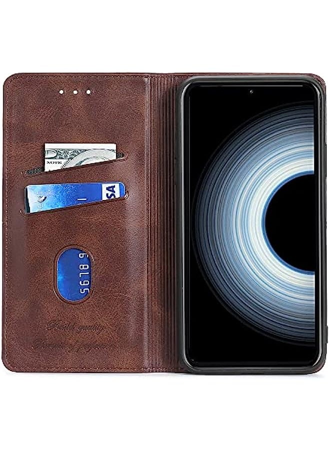 HuHa - HuHa Case Cover Compatible For Huawei nova Y90 4G Cow Texture Magnetic Horizontal Flip Leather Phone Case Black - Image 1