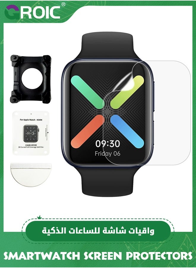 GROIC Waterproof Full Coverage Film for Apple Watch Screen Protector Series SE 8/7/6/5/4,Premium Anti-Scratch HD Clear PMMA Protection Cover Install Kit  - Image 1