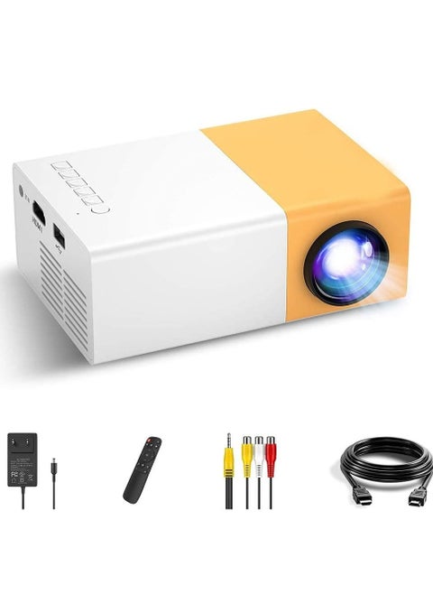 ELTRAZONE Mini Portable Projector, 1080P Full HD Video Projector Built in HIFI Speaker Compatible with HDMI, USB, Audio, TF Card, AV and Remote Control, Home Theater Movie Projector Compatible with iOS/Android